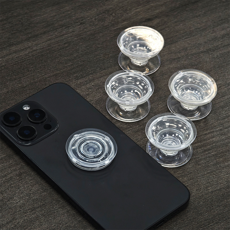 Transparent Airbag Phone Holder Grooved Flat Surface Airbag Folding Stand