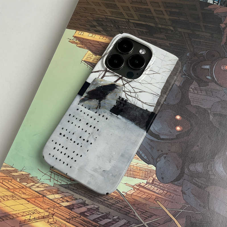 Creative Crow Picture Art Niche Mobile Phone Case