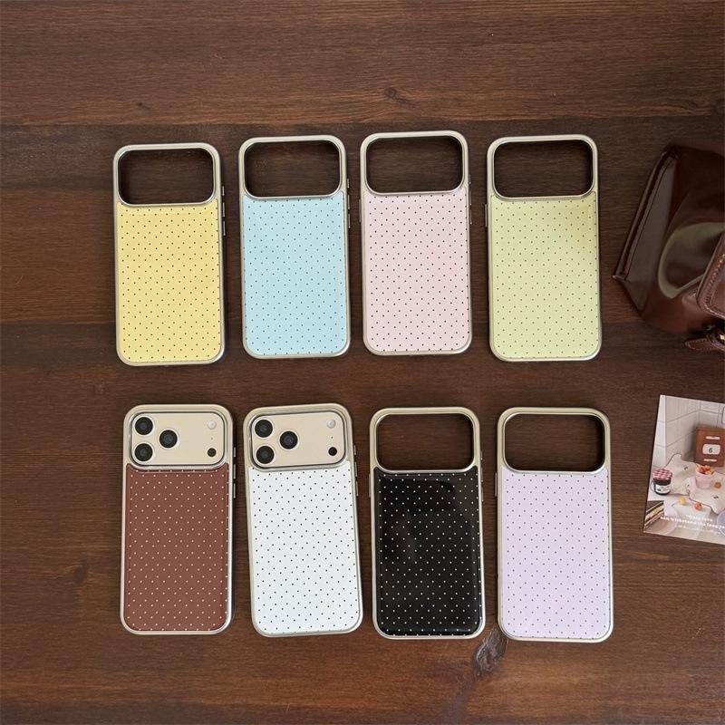 Simple Dopamine-style Electroplated Frame With Polka Dots Suitable For 18