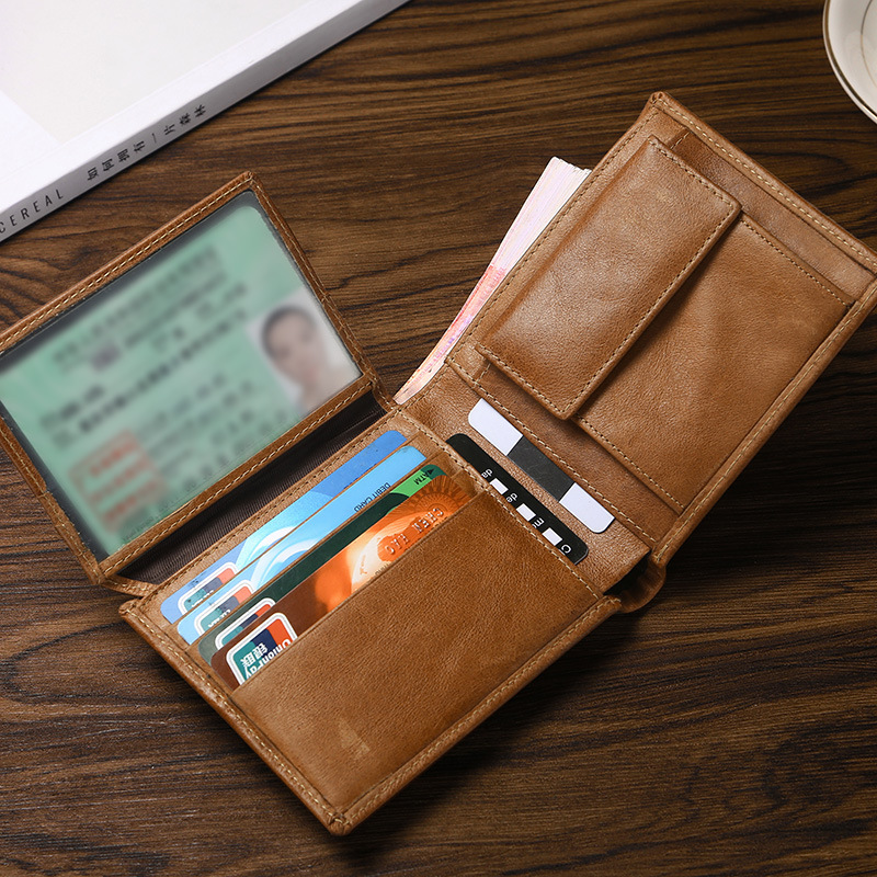 Retro Cowhide Multi-functional Men's Wallet