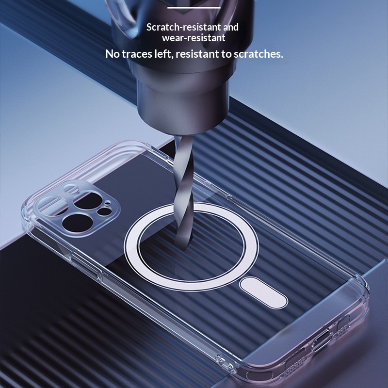 Transparent Glass Magnetic Matte Protective Case