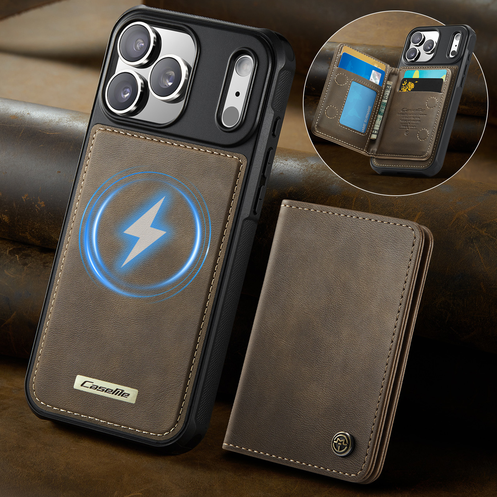 Magnetic Two-in-one Card Holder Phone Case