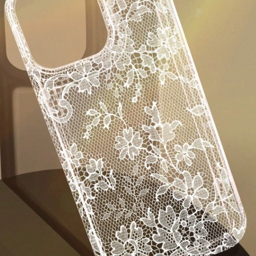 White All-over Floral-pattern Phone Case