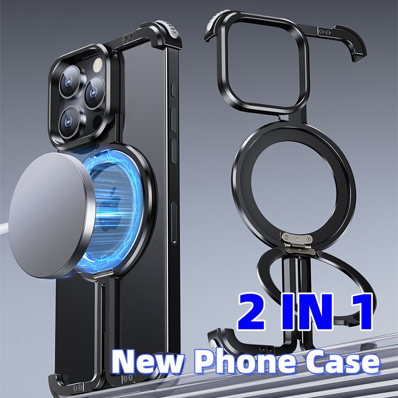 Metal Airbag Anti-fall Shell Phone Case Protective Shock Absorption Aerospace Grade…