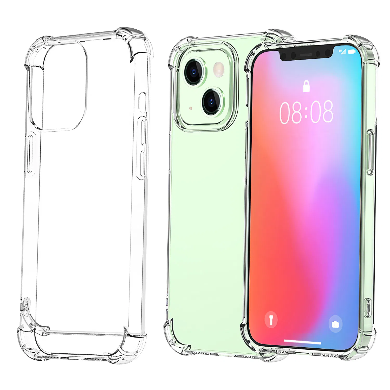 Shockproof Clear Phone Case Soft TPU Transparent Phone Cover Anti-Shock Ultra-Thin Phone…