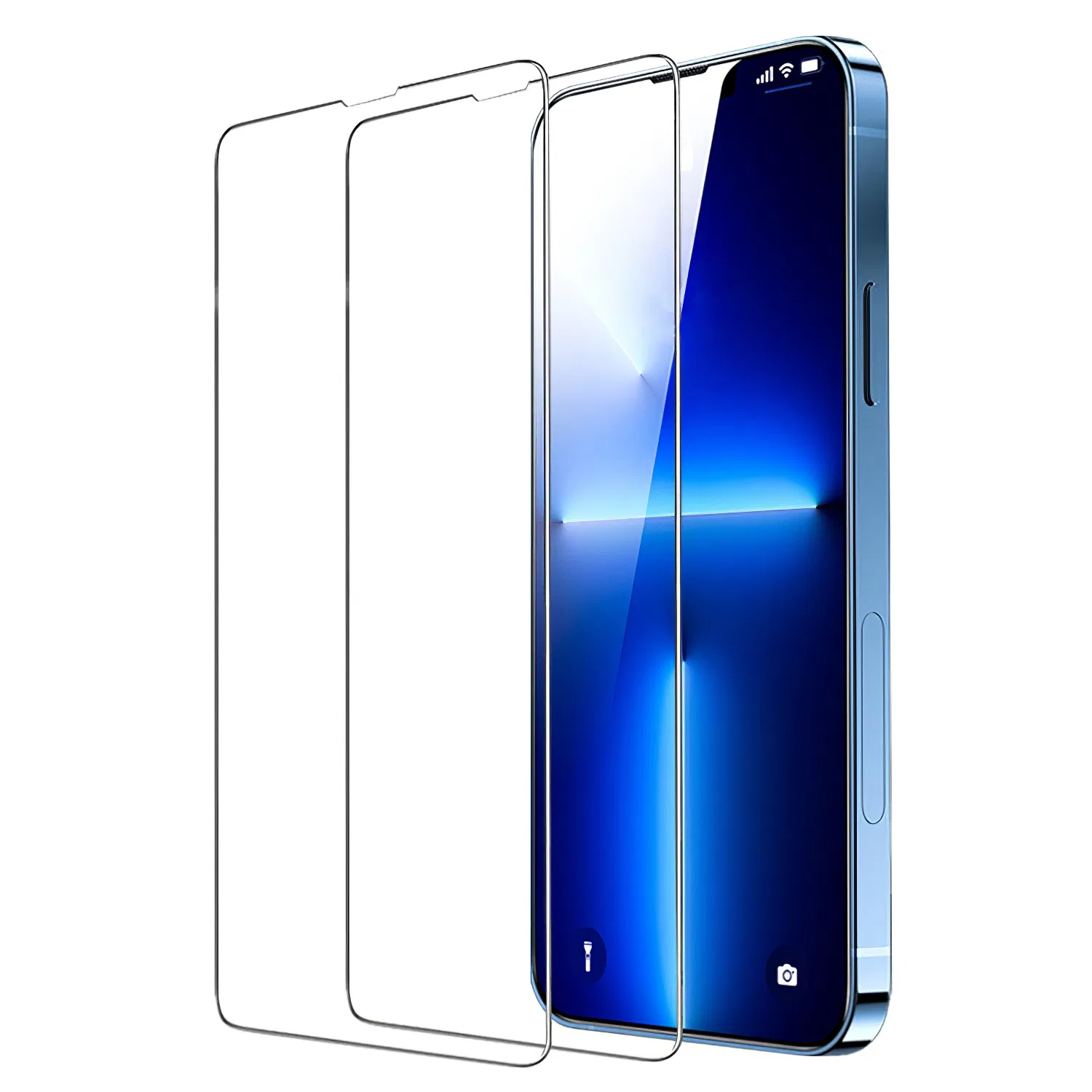 2-Pack HD Clear Screen Protectors Tempered Glass Film Full Coverage Screen Protector