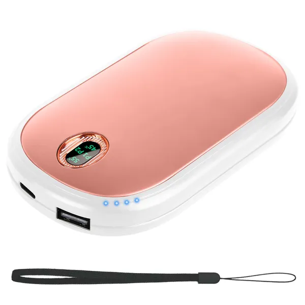 Rechargeable Hand Warmer Electric Hand Heater Portable Reusable Pocket Warmer Power Bank…