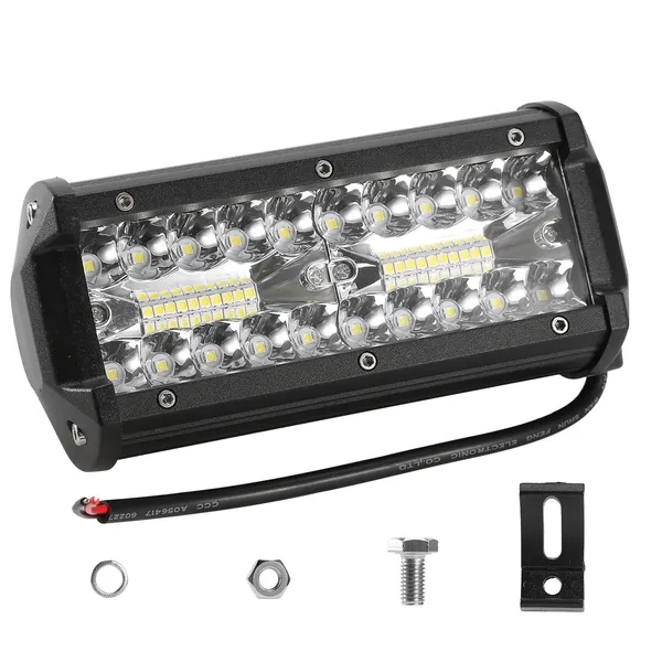 7in LED Light Bar 120W 12000LM LED Work Light Pods Offroad Driving Lights IP67 Waterproof…