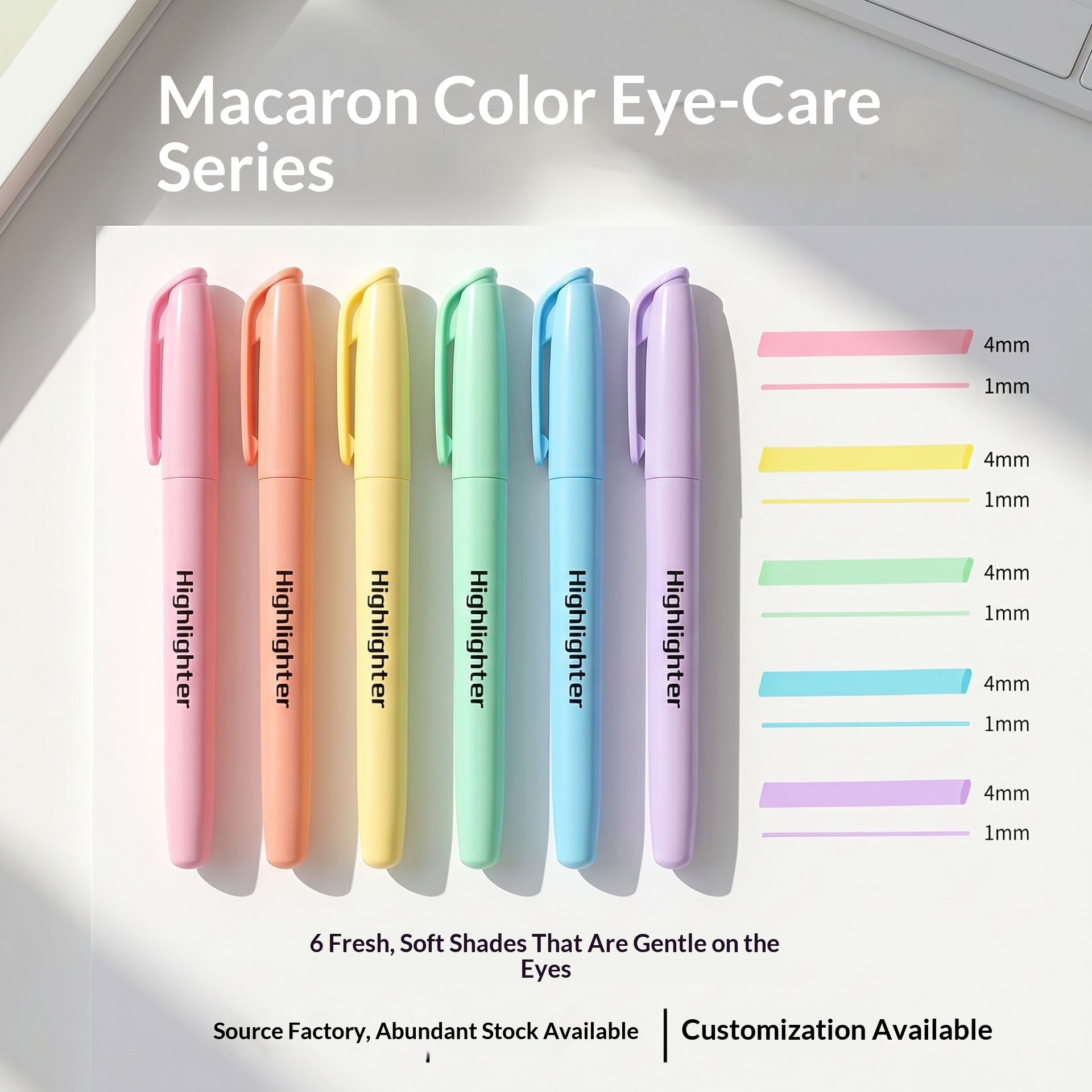 Best-selling Six-color Macaron-style Highlighter For Planners