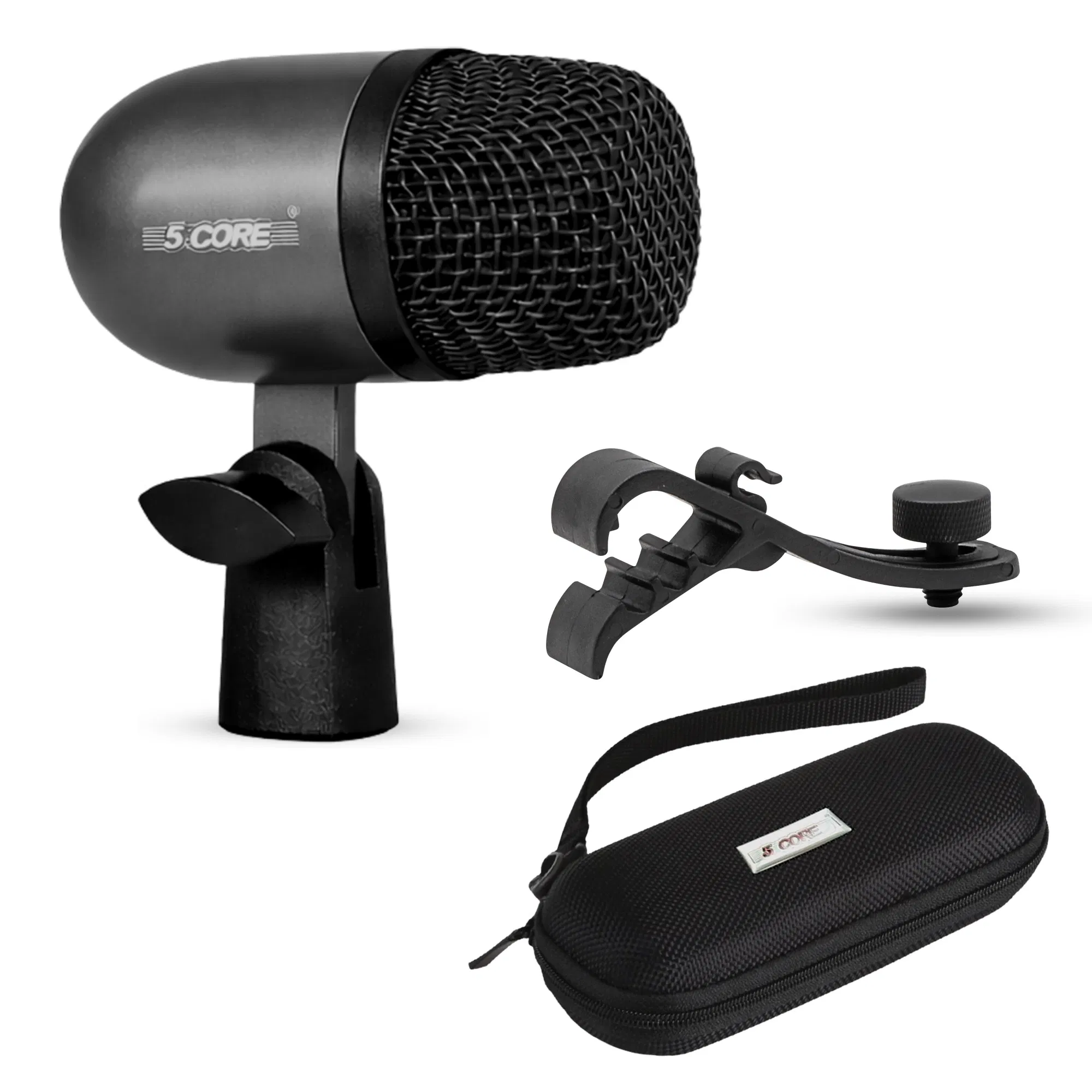 5 Core Drum Mic High Sensitivity Snare Tom Instrument Microphone with Dynamic Moving Coil…