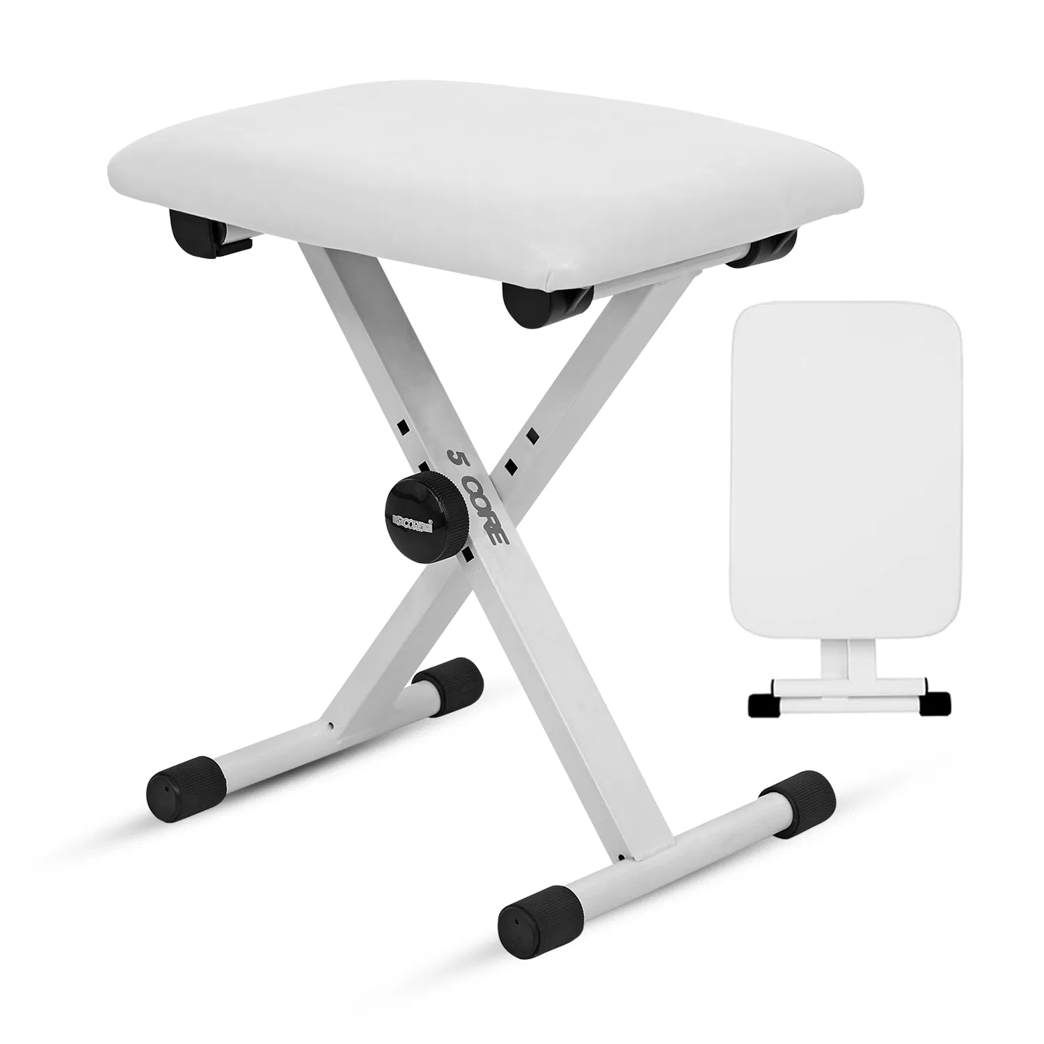 5 Core Keyboard Bench 2 Inch Padded Cushioned Piano Stool Height Adjustable 19" Guitar…