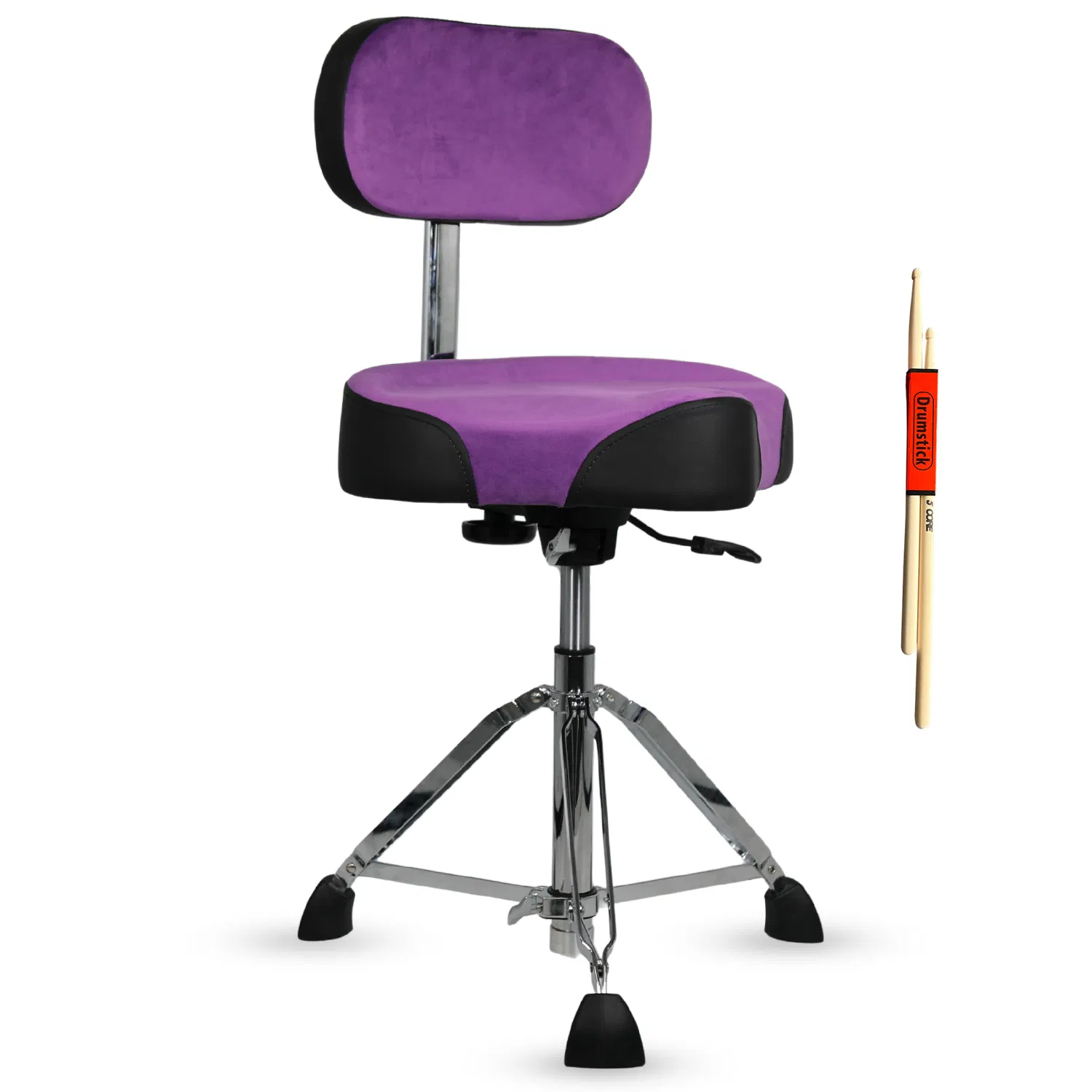 5 Core Drum Throne w Backrest 4" Padded Stool Airlift 25" Adjustable Drummer Stool 441Lb…