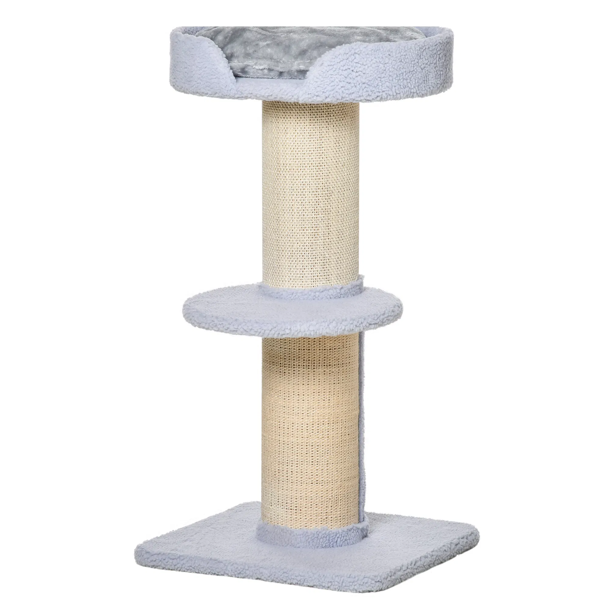 Cat Tree Kitty Tower with Sisal Mat Scratching Post, Cat Bed, Cushion, Perch, 18" x 18" x…