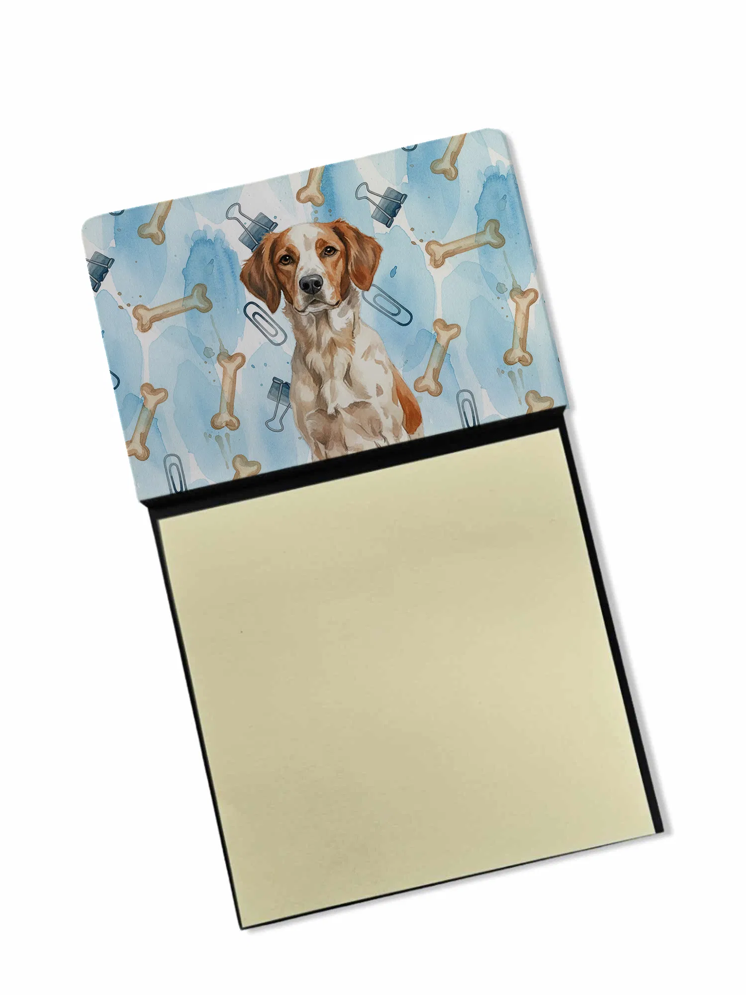 Roan Brittany Coworker Watercolor Sticky Note Holder Refillable Dispenser Desk Accessory…