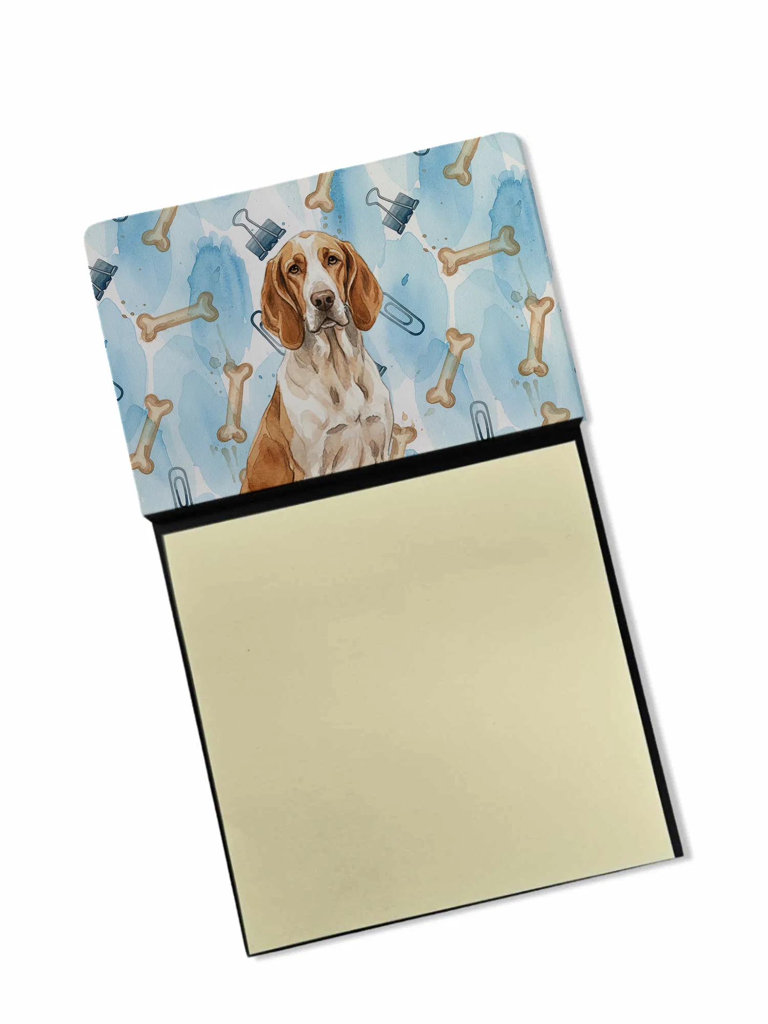 Bracco Italiano Coworker Watercolor Sticky Note Holder Refillable Dispenser Desk…