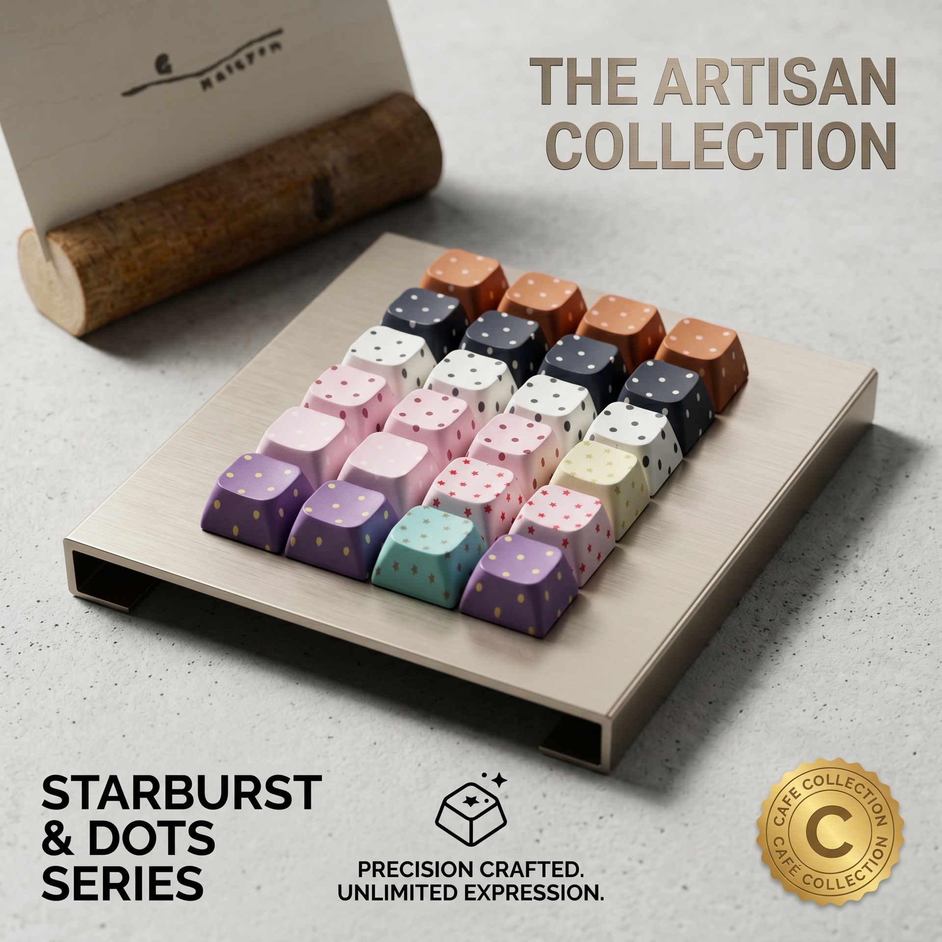Blank Keycaps Colorful Removable Keyboard Keycaps With Polka Dot Accent, Single