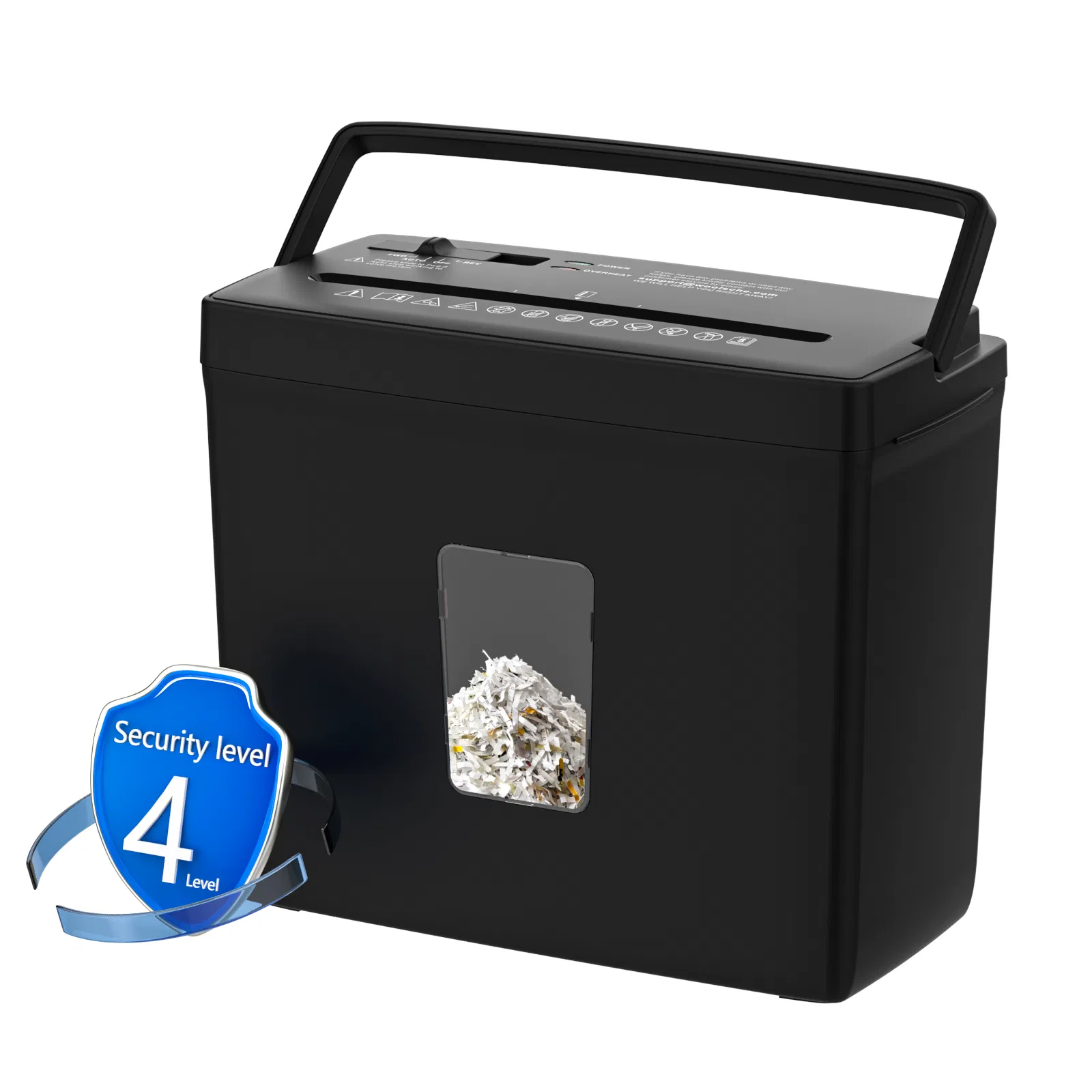 Paper Shredder for Home Use,5 Sheets Small Crosscut Paper Shredder,P-4 Security Level…