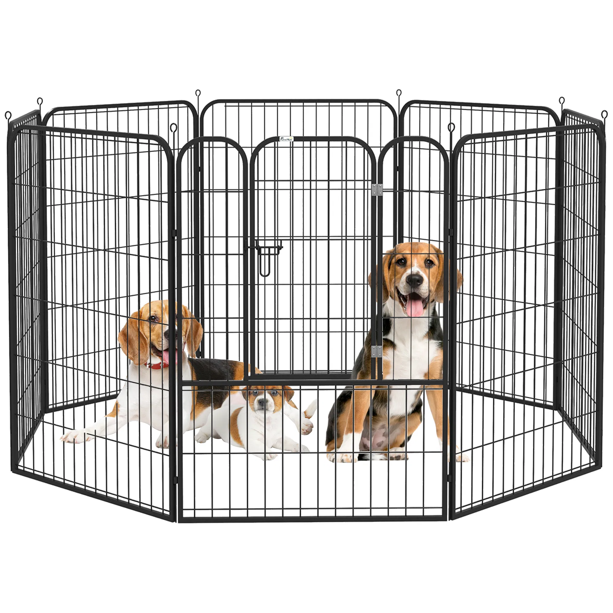 8 Panel Pet Playpen Play Yard Fence Home DIY Heavy-Duty Metal Foldable Indoor Outdoor 39"H