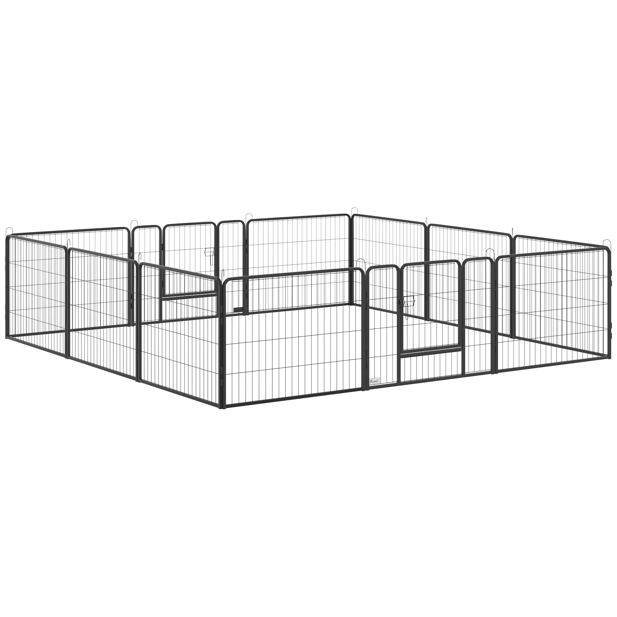 Dog Playpen, 31.5"W Heavy-Duty Metal Puppy Play Pen, Pet Exercise Fences for Outside and…