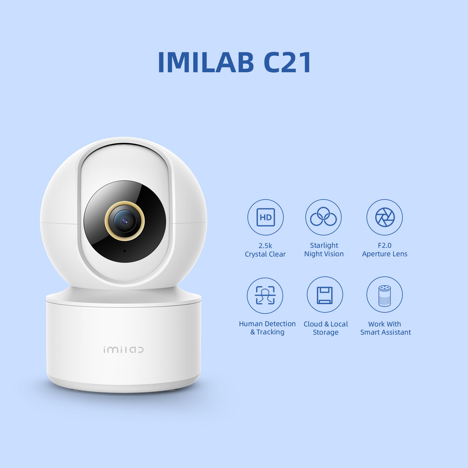 IMILAB C21 2.5K Surveillance Camera Vedio Wifi IP Smart Indoor Home Security Baby Monitor…