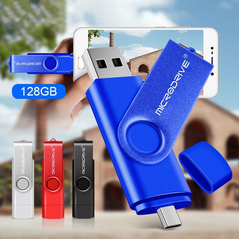Dual-use Rotating USB Flash Drive For Both Phones And Computers High-speed TYPE-C Large…