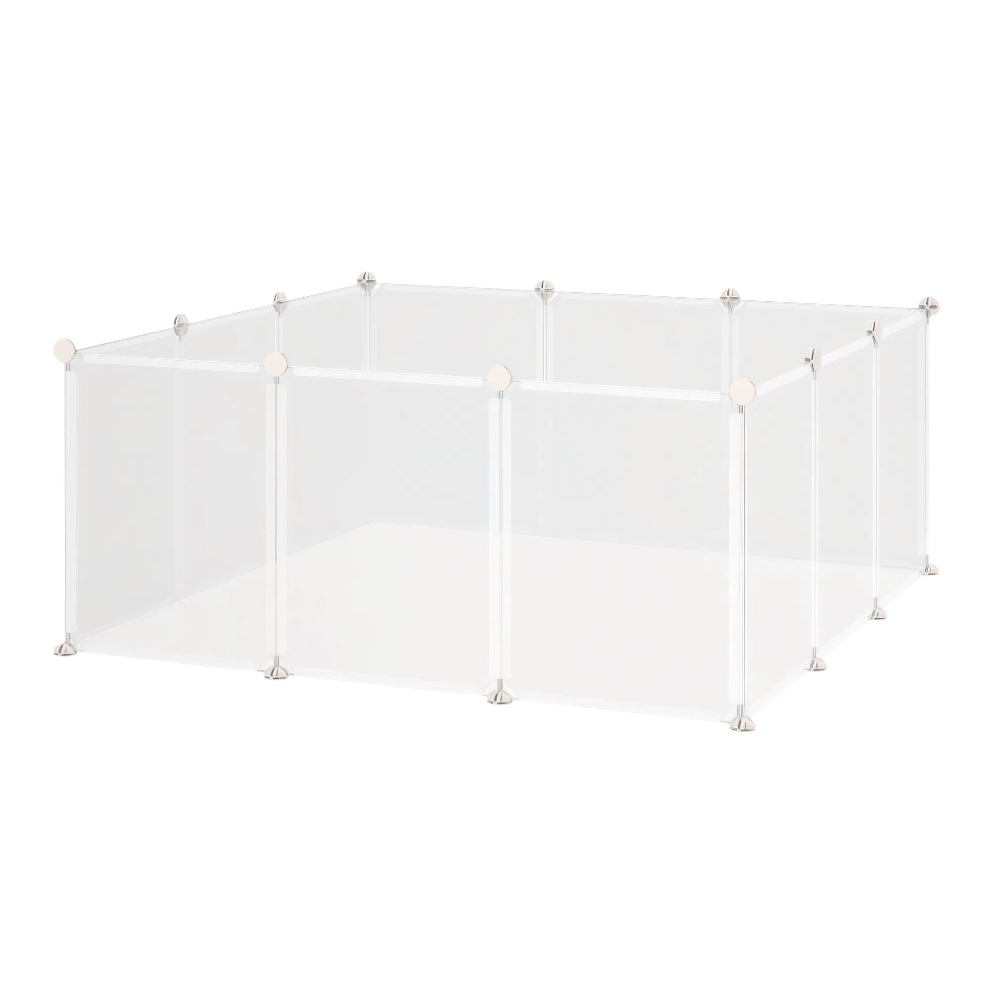 Small Animal Cage Plastic Chinchilla Cage 12 Panels for Bunny Chinchilla Guinea Pig, 18"…