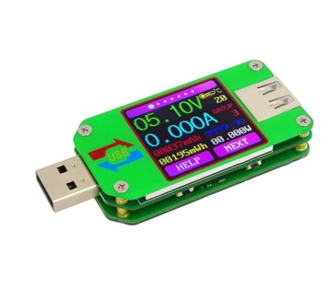 USB 2.0 Color Screen Tester Voltage Ammeter Thermometer UM24C With Bluetooth…