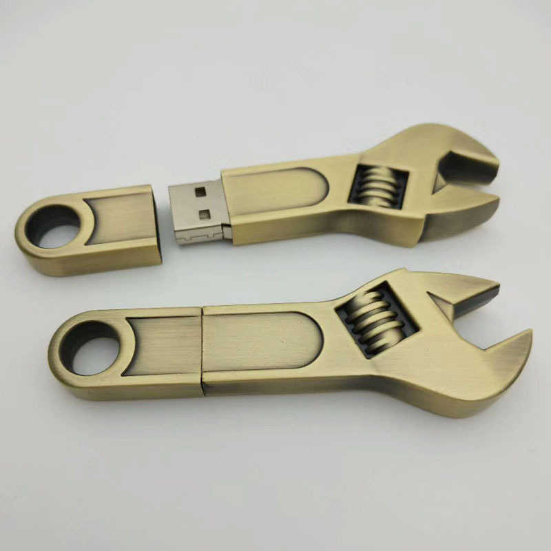 Metal Wrench U Disk Enterprise Business Conference Gift Double-headed Plum Blossom…