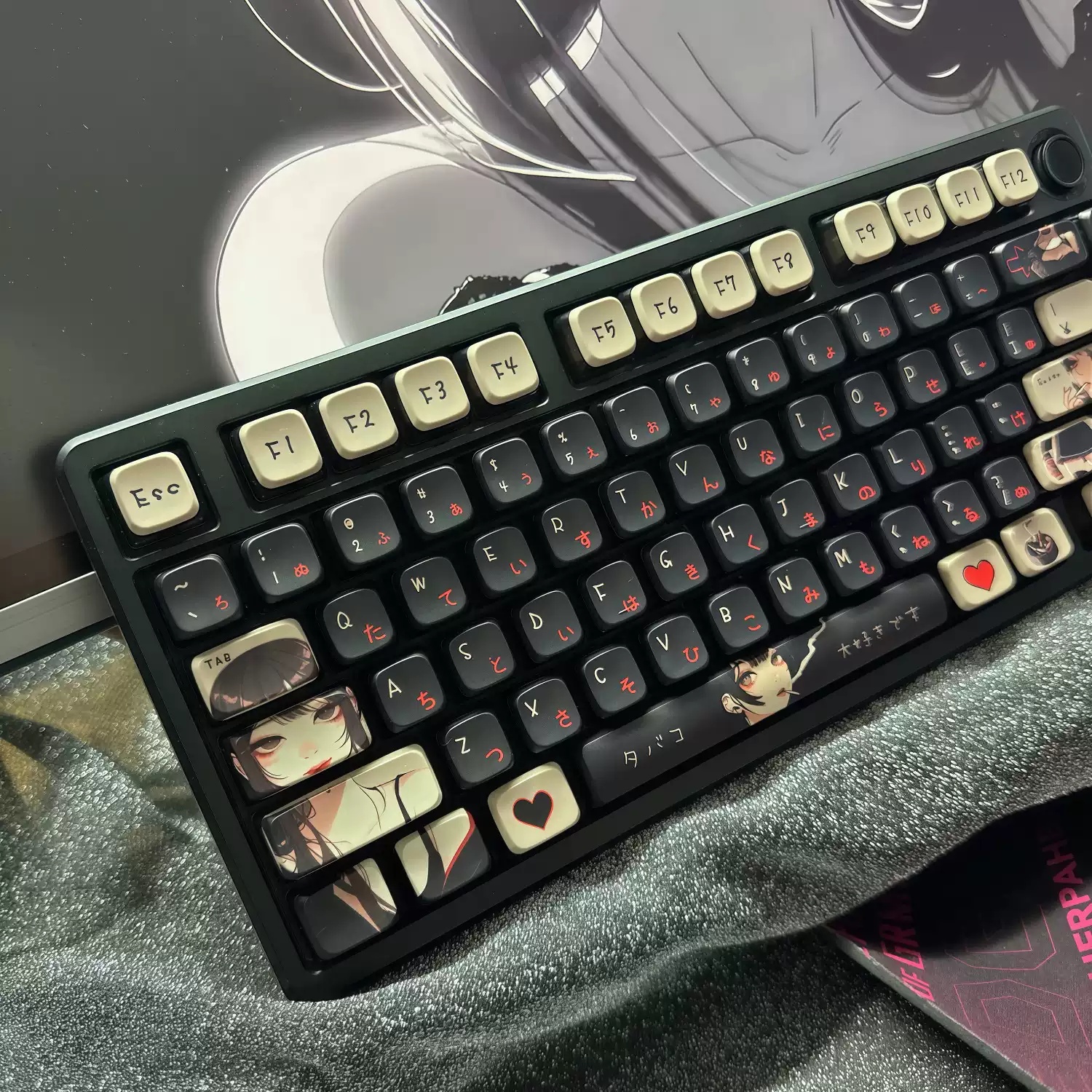 Dark Girl MDA High-end Mechanical Keyboard With Four-sided Translucent Keycaps