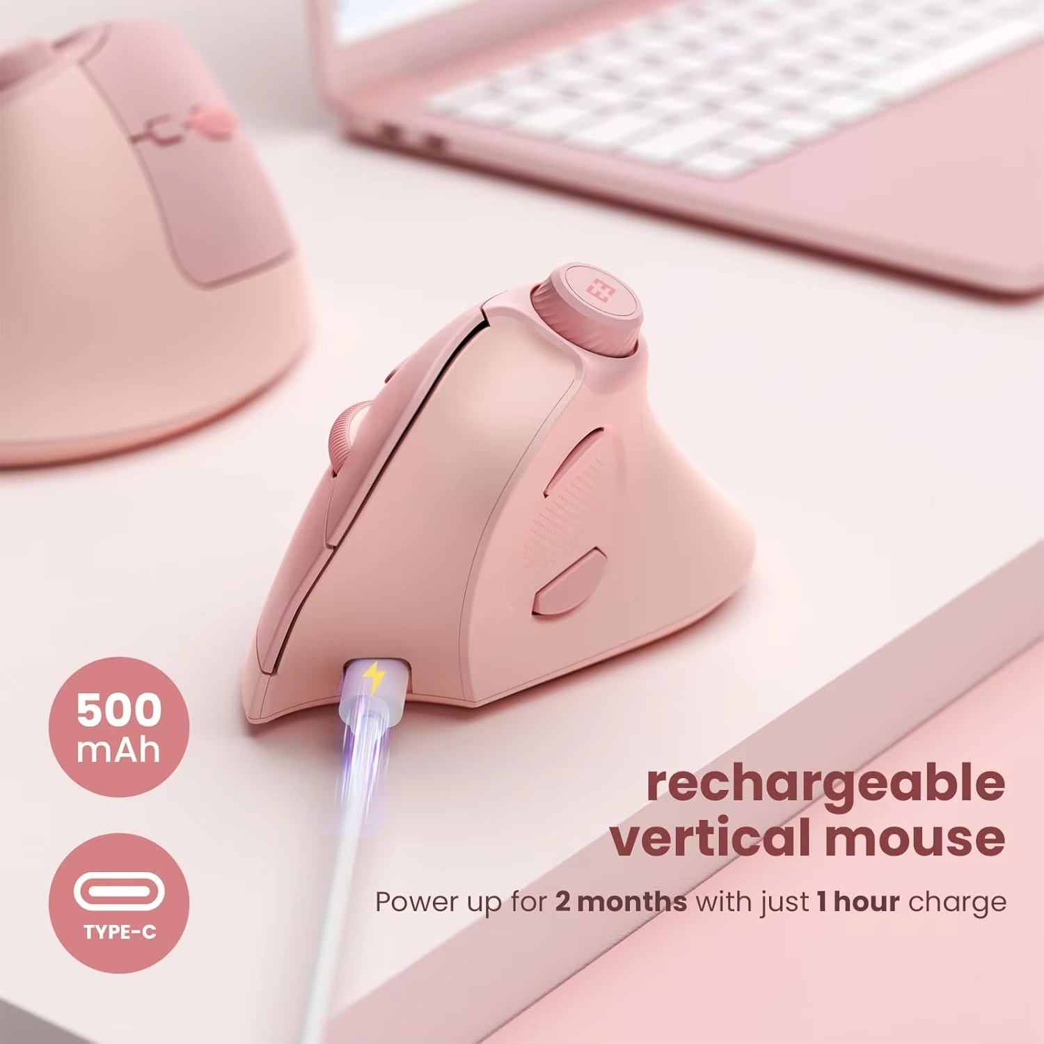 Seenda Ergonomic Bluetooth 24G Wireless Mouse With Volume K