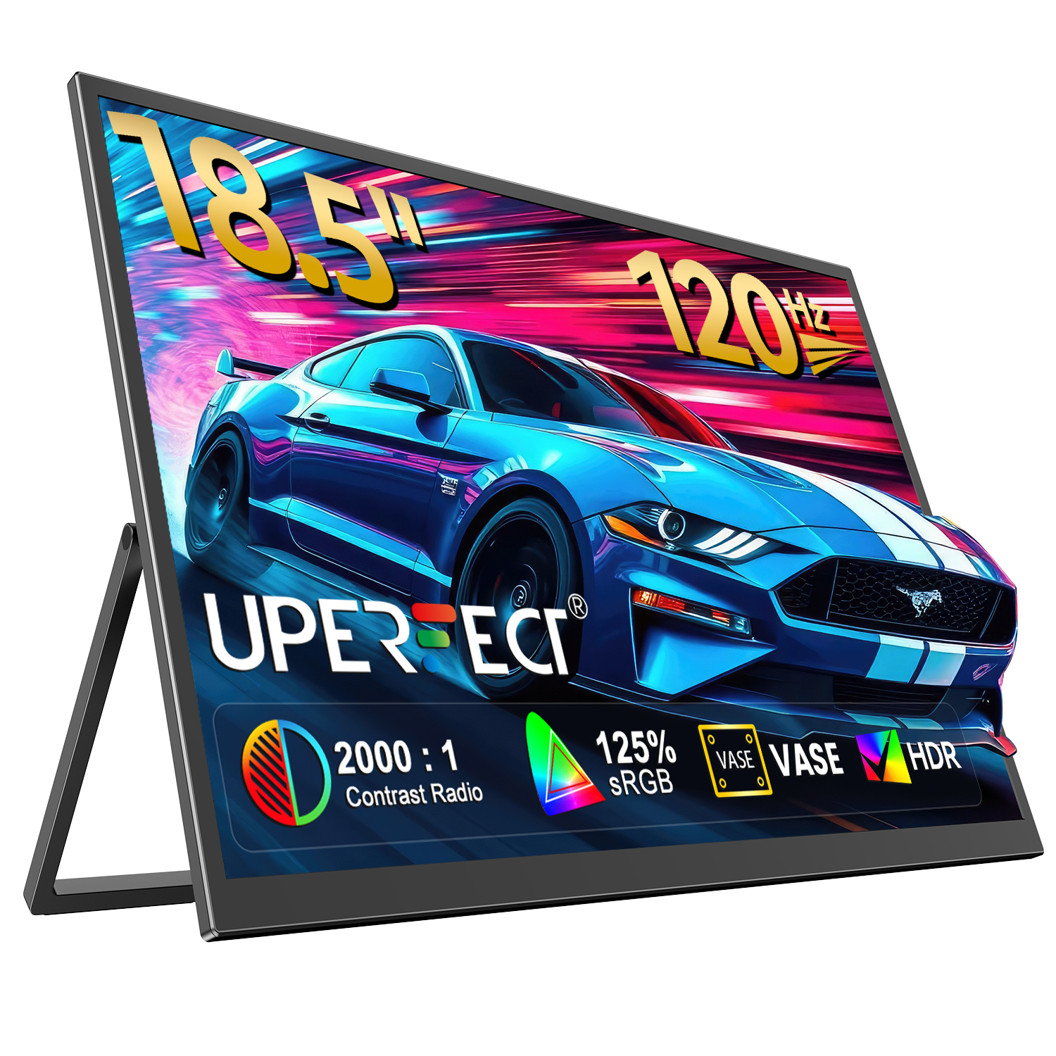 UPERFECT Portable Monitor 18.5 Inch, 120Hz 1080P FHD, 125 Percent SRGB, IPS HDR Gaming…