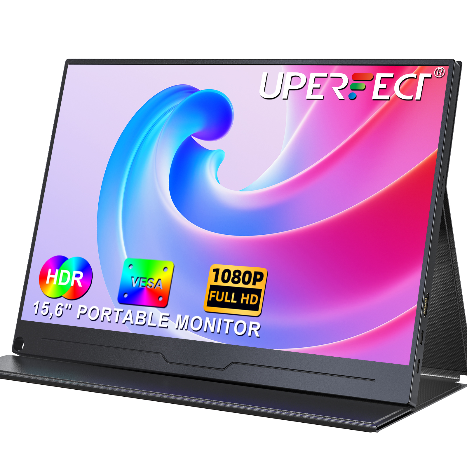 UPERFECT 15.6 Inch HDR IPS Portable Monitor, 1080P FHD USB-C HDMI, Dual Speaker Travel…