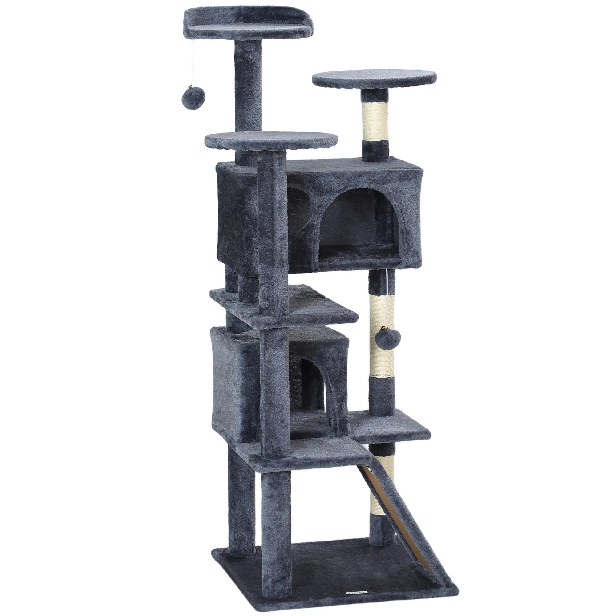 54" Cat Tree, Multi-Level Cat Tower with Scratching Posts, Cat Condos, Bed, Platforms…