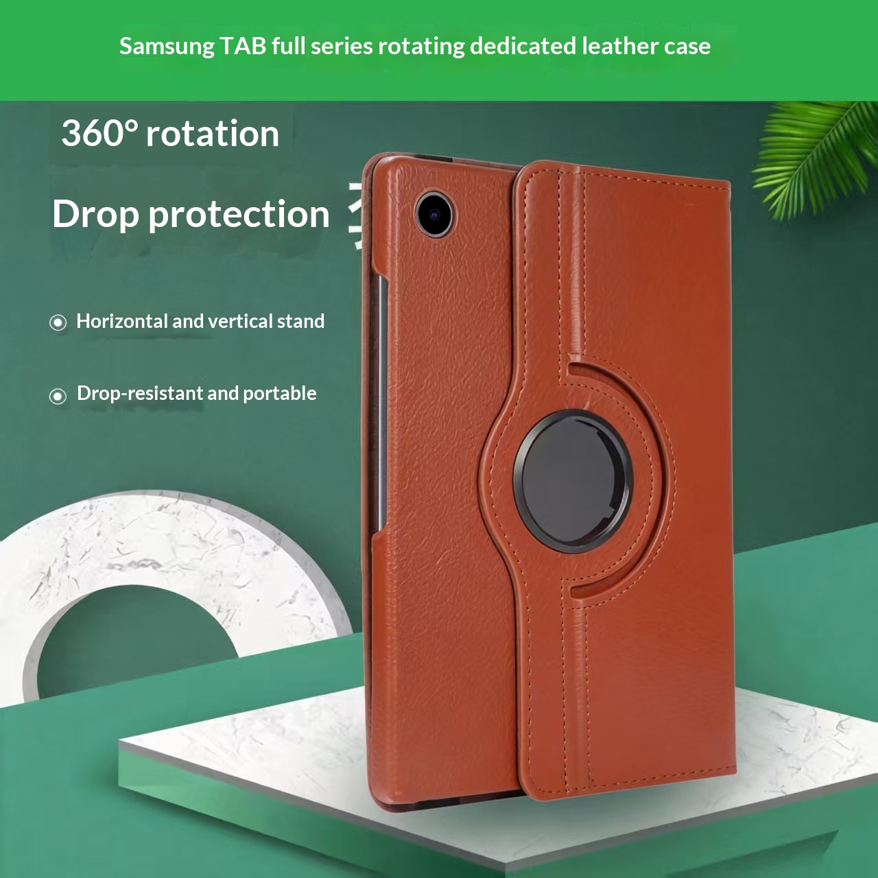 Drop-resistant Leather Tablet Case That Supports Both Landscape And Portrait Orientations