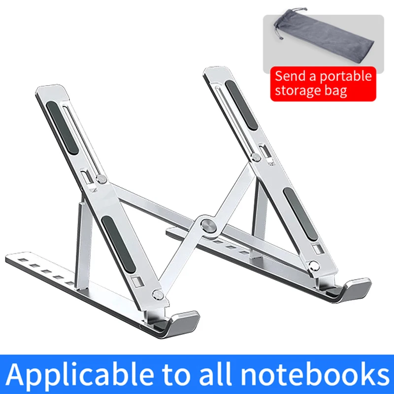 Aluminum Alloy Laptop Holder Stand Adjustable Foldable Portable for Notebook Computer…