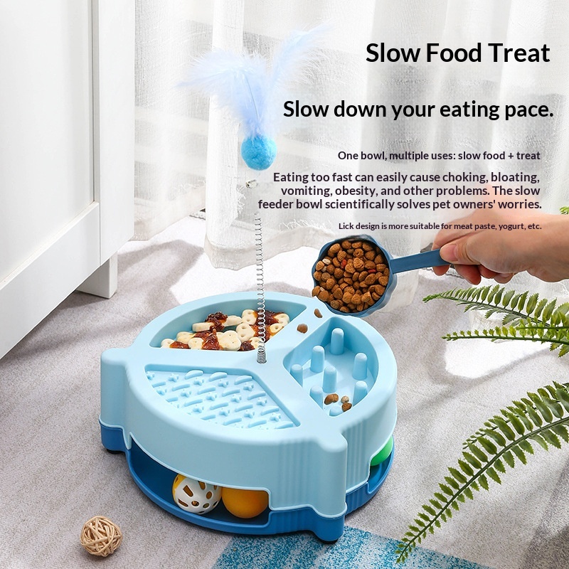 Toy Self-entertainment Boredom-busting Interactive Toy Slow-feeding Bowl For Cats