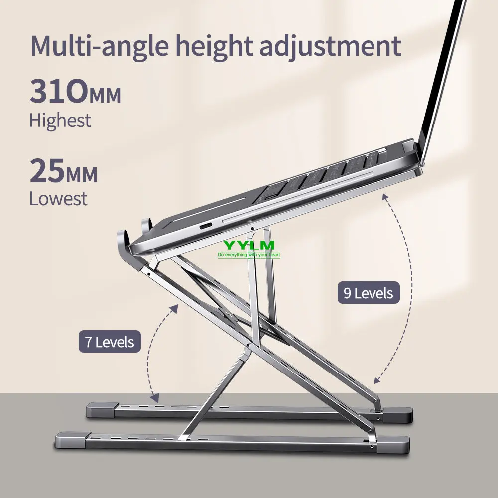 YYLM N8 Laptop Stand Aluminum for Macbook Adjustable Portable More Stabe Laptop Stand…