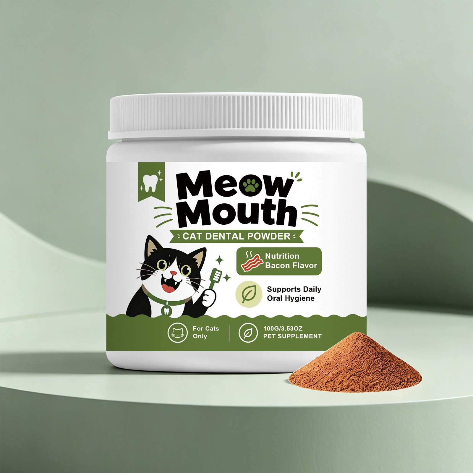 Cat Dental Care Support Powder Mix With Food To Help Clean Your Cats Teeth, Remove…