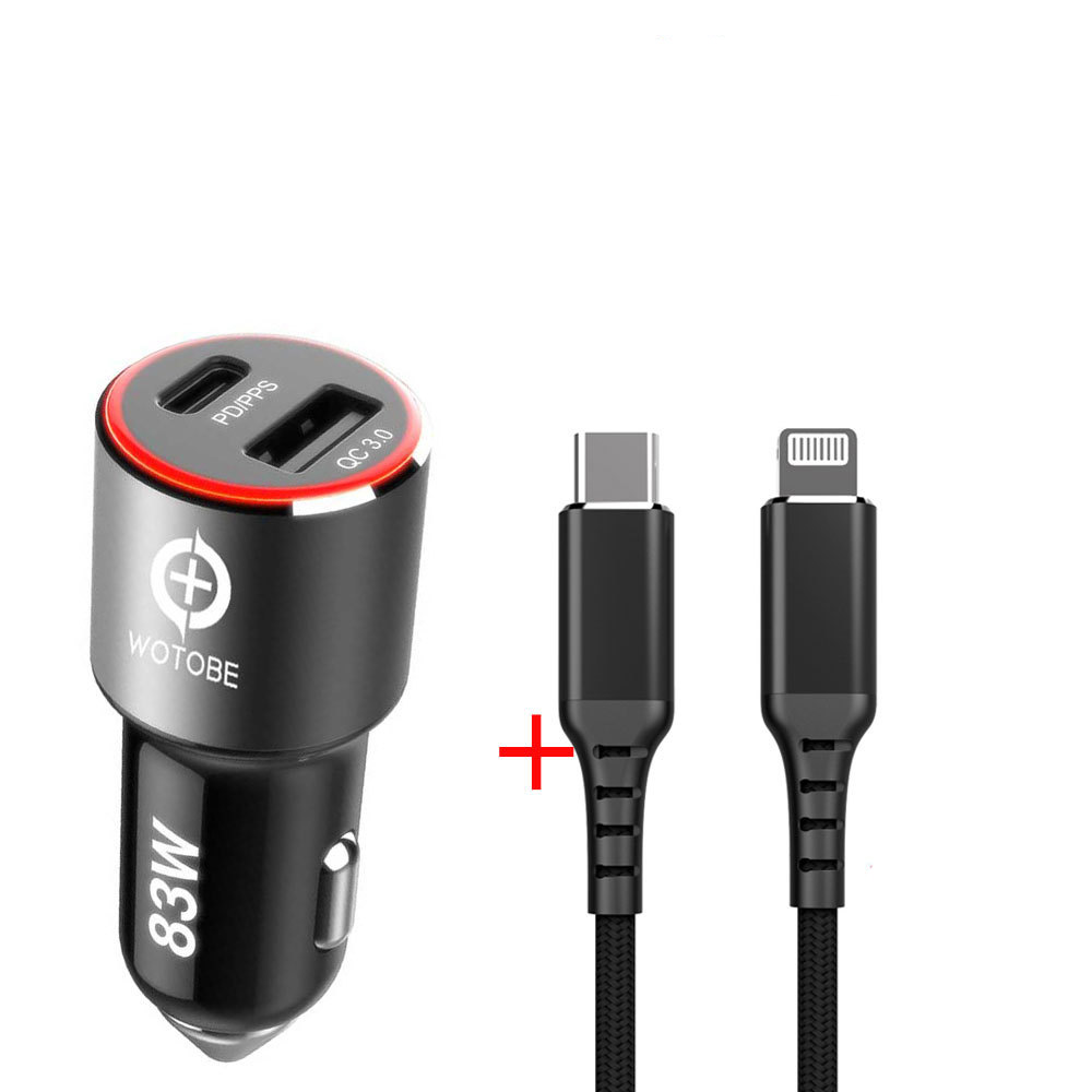 Compatible with Apple, 83W fast Car Charger,1port USB C PPSPD 65W 45W 30W 20W,1port QC3.0…
