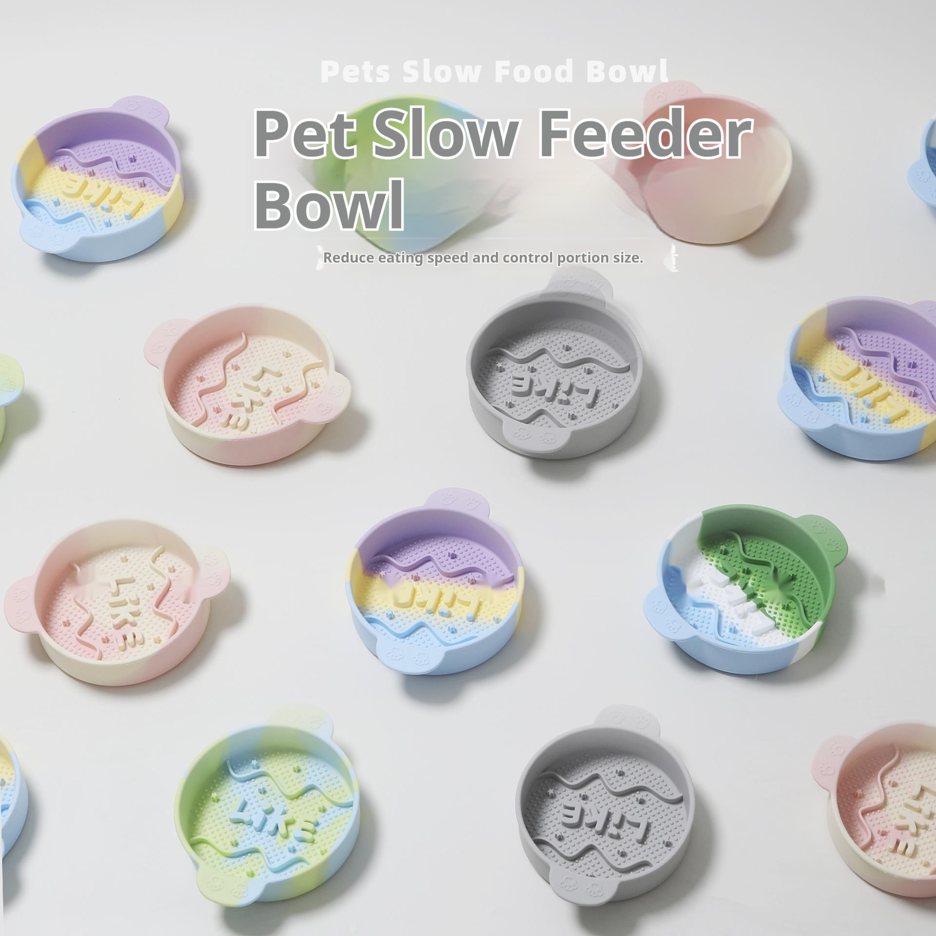 Pet Slow-feeding Silicone Bowl