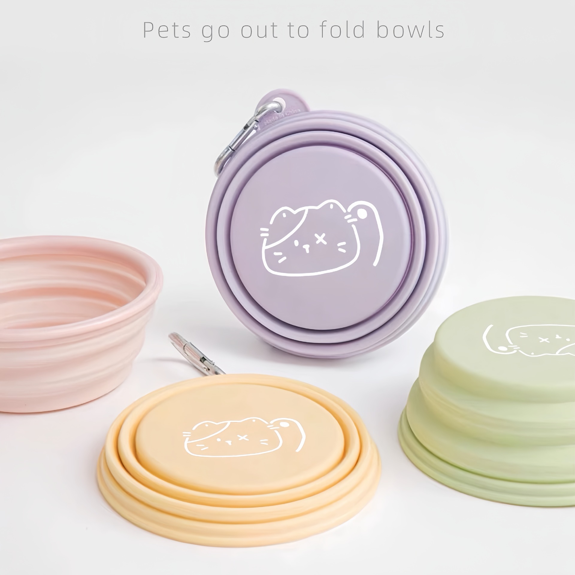 Pet Dog And Cat Folding Bowl Portable Dog Food Bowl ForOutdoor Dog Water Bowl