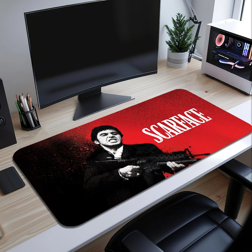 S-Scarface Tony Montana Mouse Pad Large Desk Mat Keyboard Ergonomic Office Rubber PC…