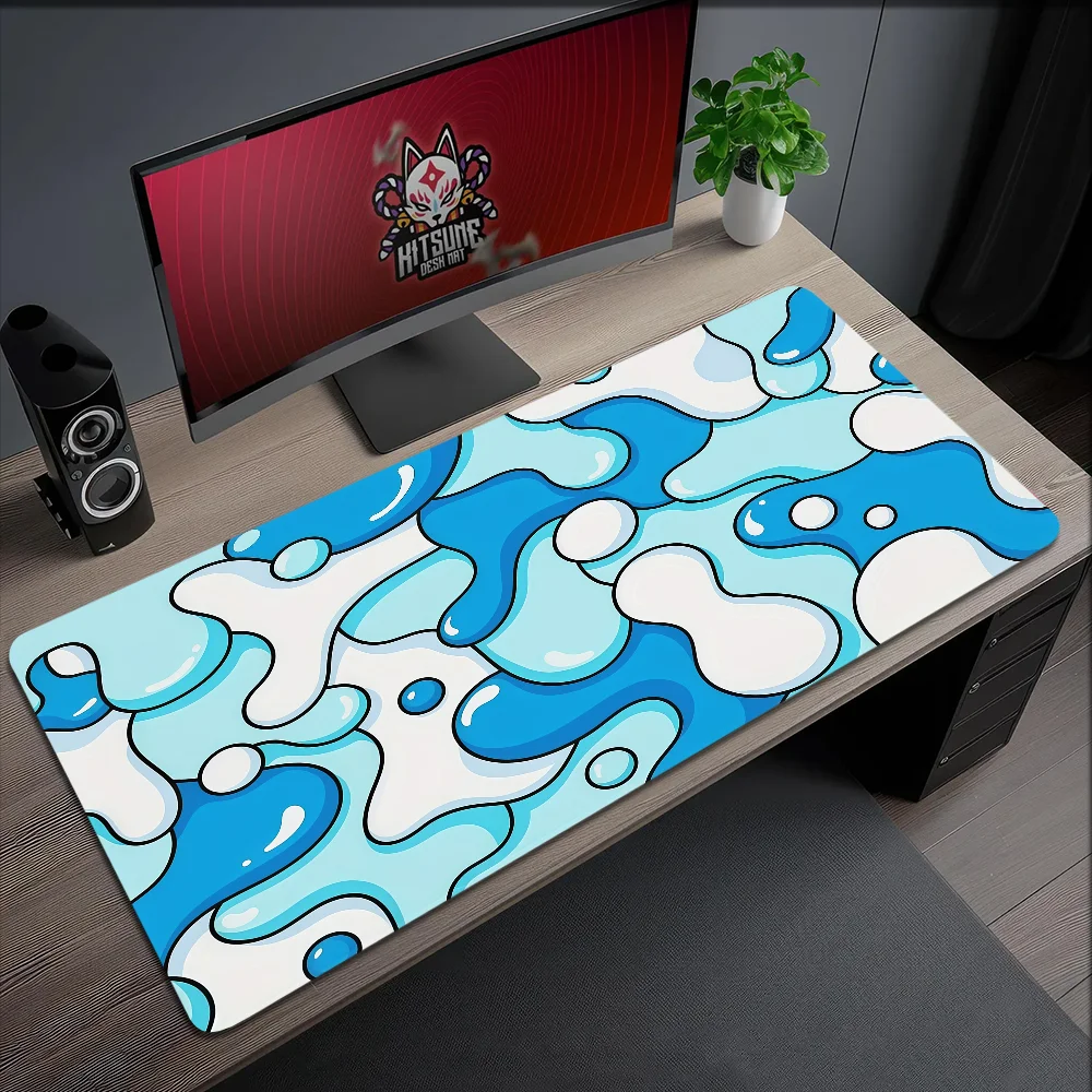 Mouse Pad MousePad Non-slip Lockedge Blue Art Office Student Gaming Thickened Large…