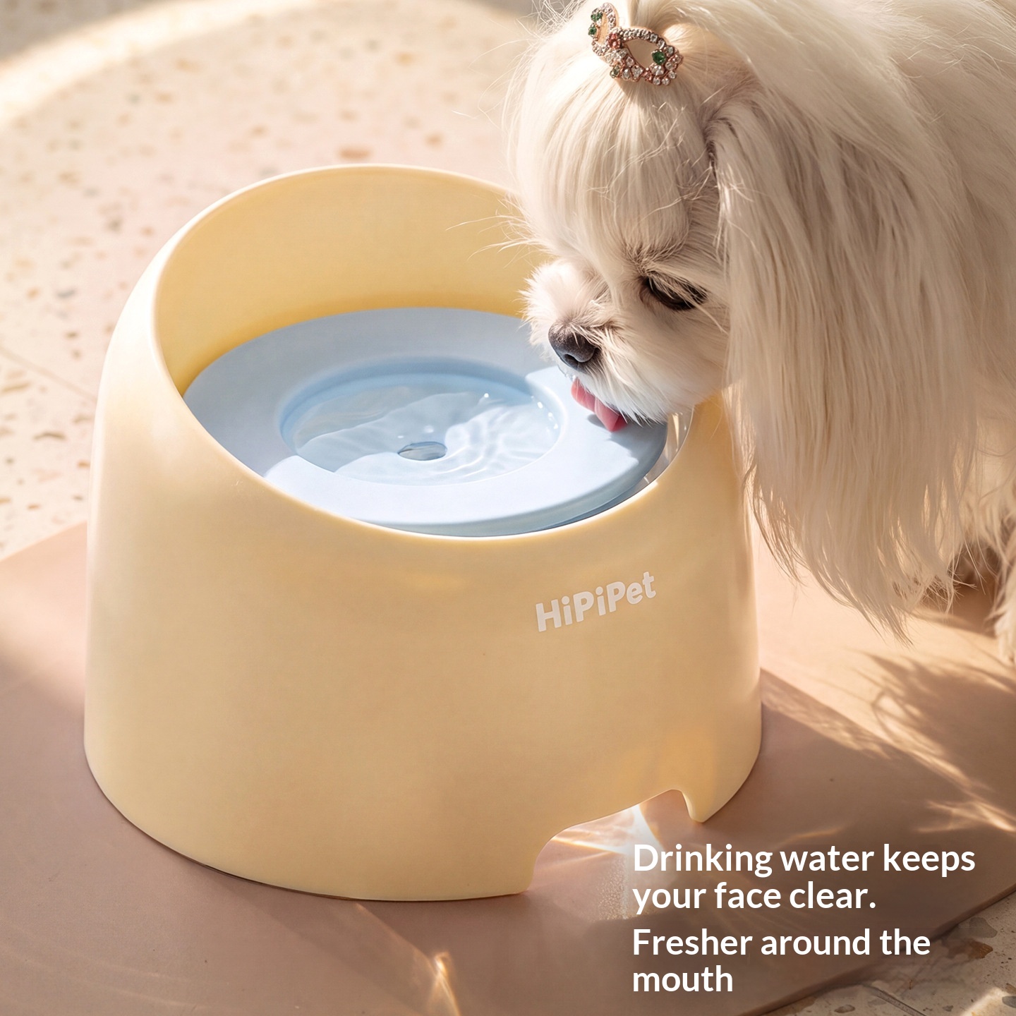 Antibacterial Non drip Large capacity Pet Water Bowl With Neck Support