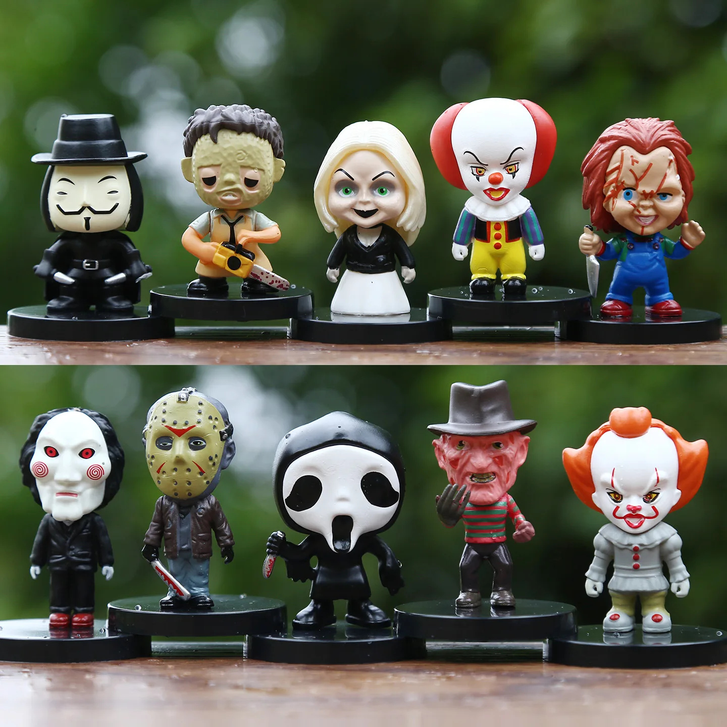 10-Pack Horror Film Series Jason Freddy Clown Action Figure Toys PVC Model Halloween Gift…