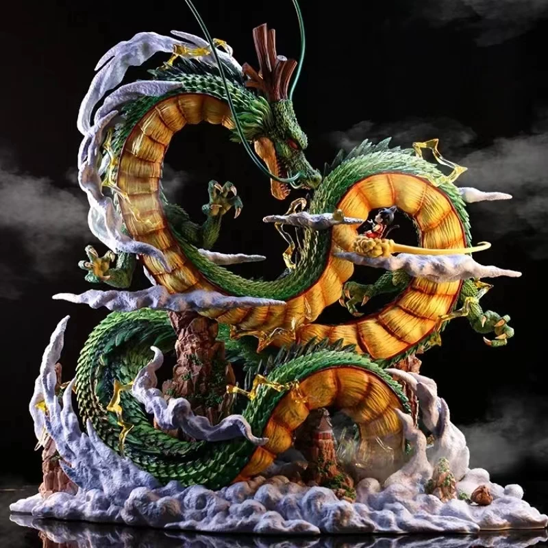 24cm Dragon Ball Anime Figure Shenron Figure Goku And Shenron Figurine Model Pvc Statue…