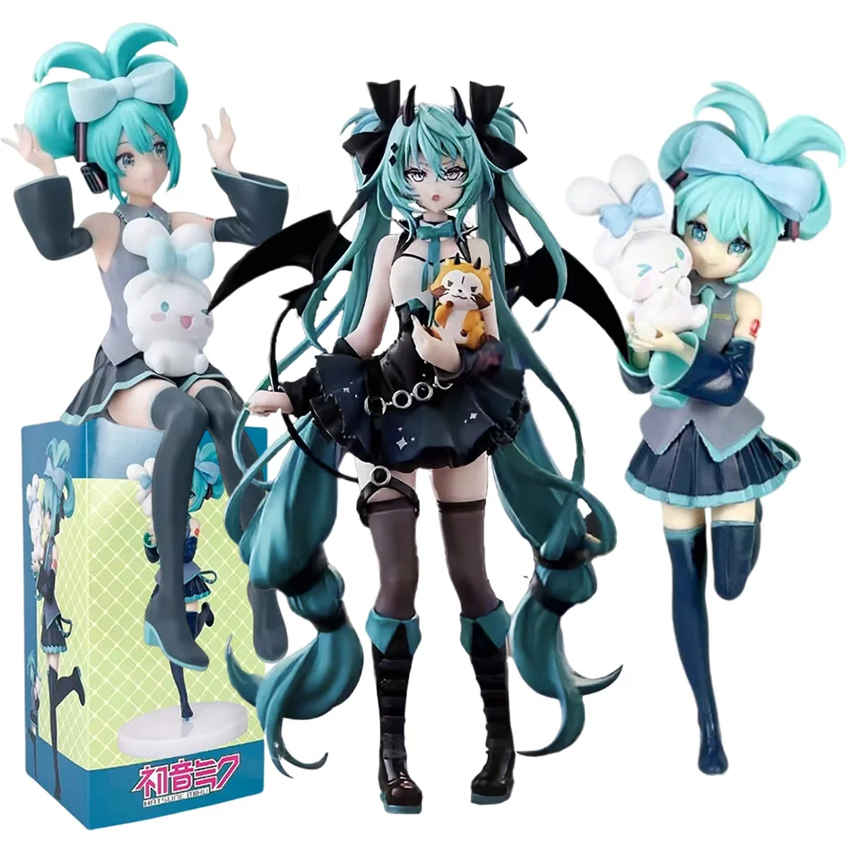 Anime Hatsune Miku Cos Raccoon Demon Cat Ears Cinnamoroll Kawaii Miku Girl Anime Figure…