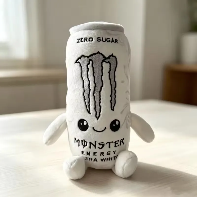 Hot Monster Plush White Energy Drink Plush Toy Simulation Stuffed Doll Cute Soft Figure…