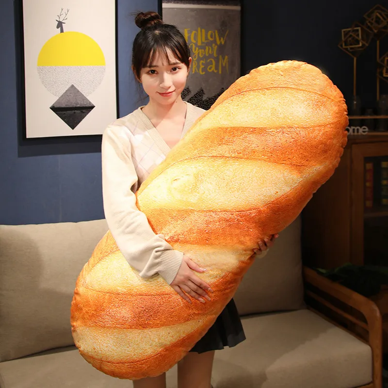 French Bread Plush Pillow Stuffed Printing Images Food Plushie Peluche Party Prop Decor…