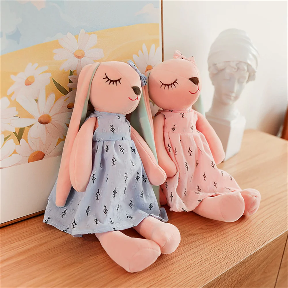 34/45/55cm Plush Rabbit Doll Cute Cartoon Plushies Throw Pillow Bunny Rabbit Stuffed…
